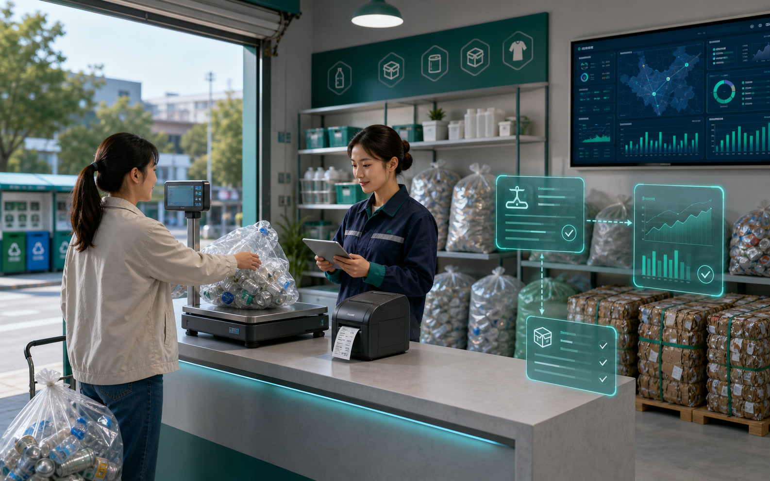 门店/回收站场景示意